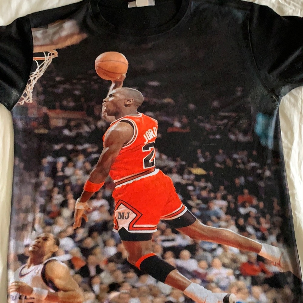 Jordan pressed blow up image shirt